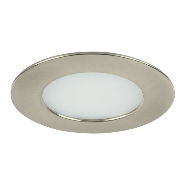 BRUMBERG LED-Einbaudownlight 12 V DC, 5 W, 60°, 2900 K, rund, starr, nickel matt, IP44 ( BRUMBERG LED-Einbaudownlight 12 V DC, 5 W, 60°, 2900 K, rund, starr, nickel matt, IP44 (